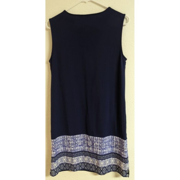 TALBOTS Cabana Life Sleeveless Swim Dress Navy Blue Size Small - Picture 2 of 9